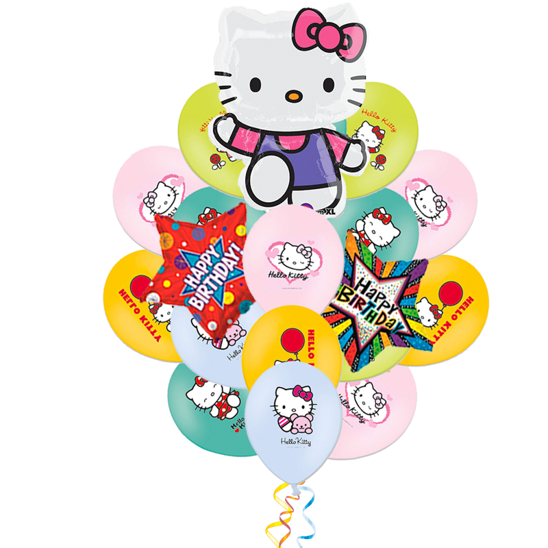 Воздушные шары Hello Kitty в звездах