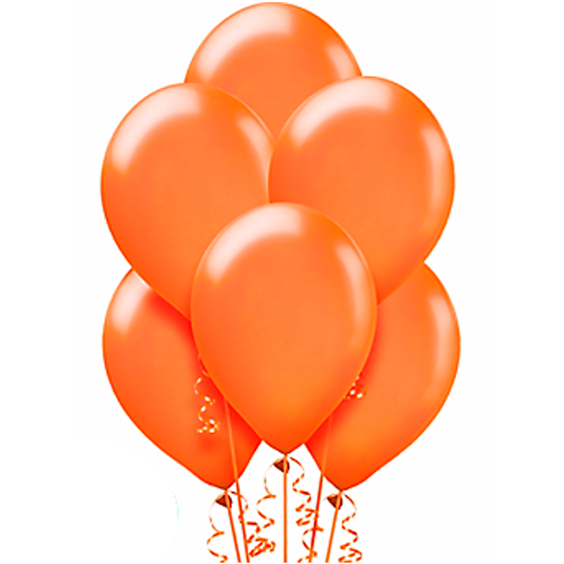 Воздушный шарик Оранжевый металлик