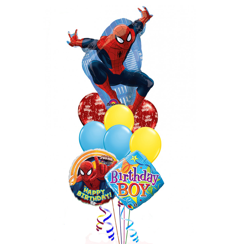 «Я Человек паук» из 18 воздушных шаров на день рождения