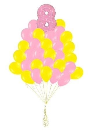 Букет из шаров на День Рождения девочке 51 шт