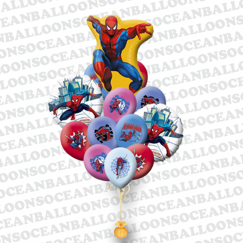 Букет из воздушных шариков «Человек паук»