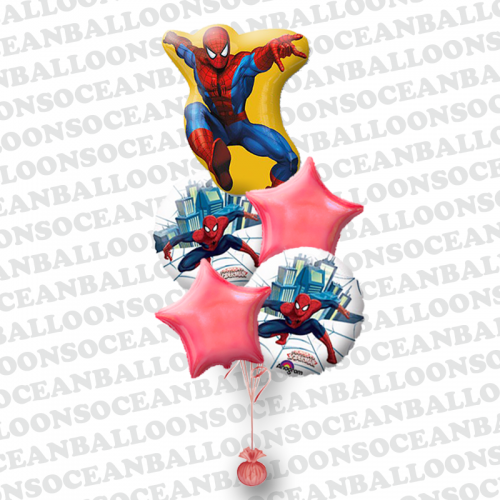 Букет из фольгированных шариков «Спайдермен спешит на помощь»