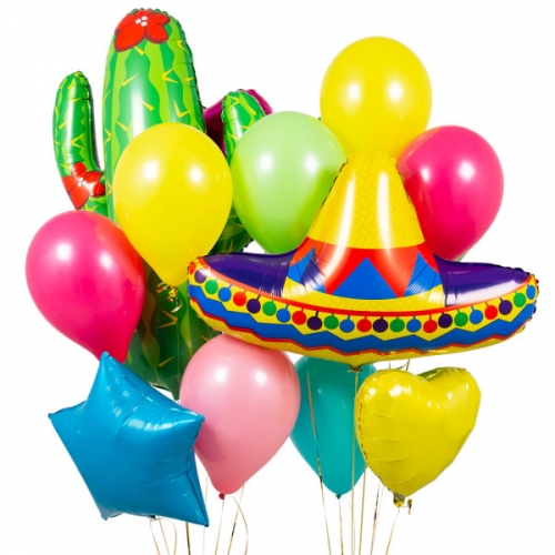 Букет  из воздушных шариков на день рождения «Юбилей» 19 шт.
