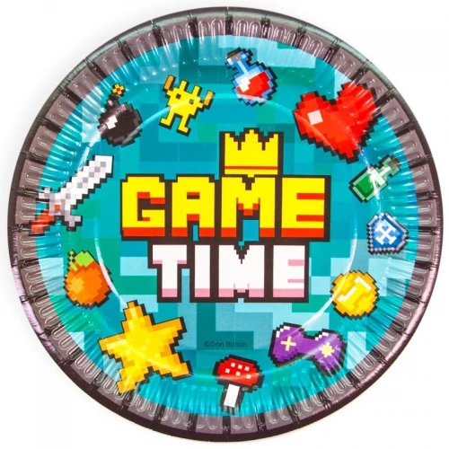 Тарелки Game Time, Пиксели, 6 шт