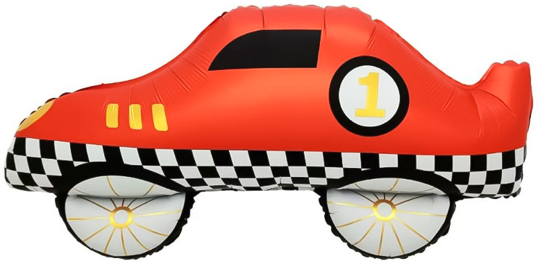 Шар Фигура, Гоночная машинка, Красный