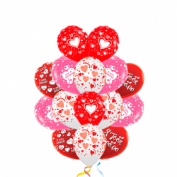 Букет для любимой из 50 воздушных шаров на 8 марта