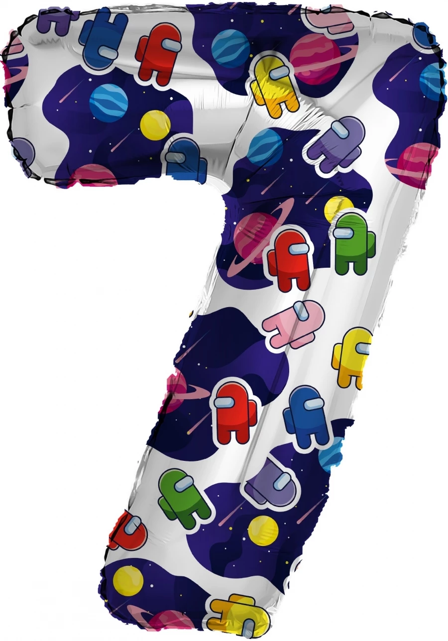 Цифра 7 шар Among Us