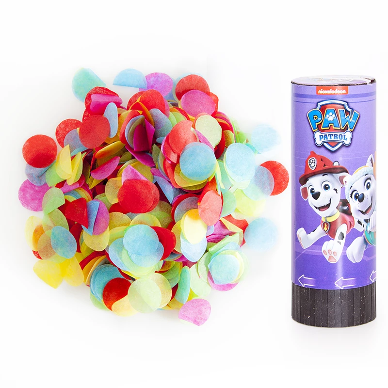 Хлопушка пружинная, Щенячий патруль, Конфетти тишью, Круги, Сиреневый, 1 шт