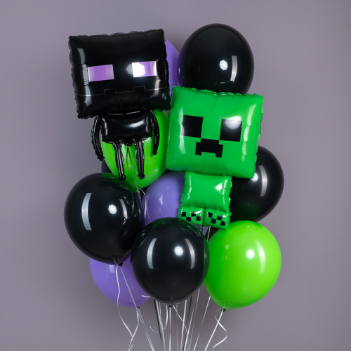 Букет из шаров «Крипер и Эндер»