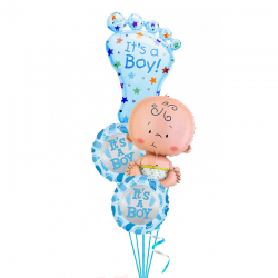 Композиция  «Малыш» из 4 фольгированных шаров
